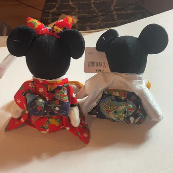 Tokyo Disney Mickey and Minnie Mouse Bean Bag Stuffed Animal Plush - Picture 4 of 14